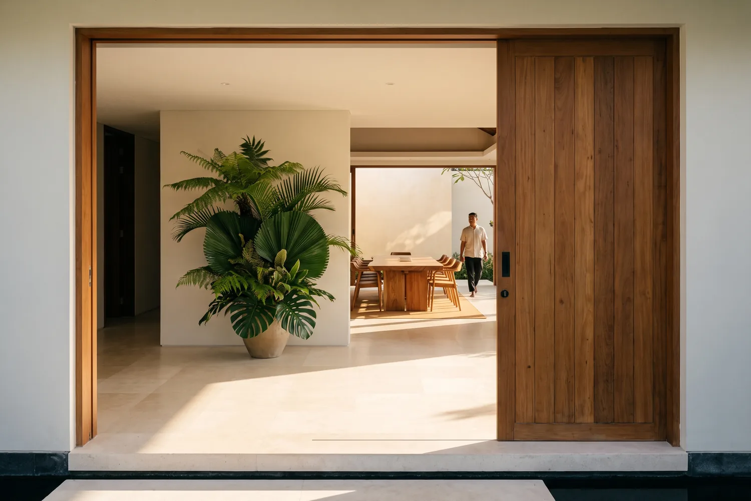A welcoming office threshold in Bali, the start of a conversation