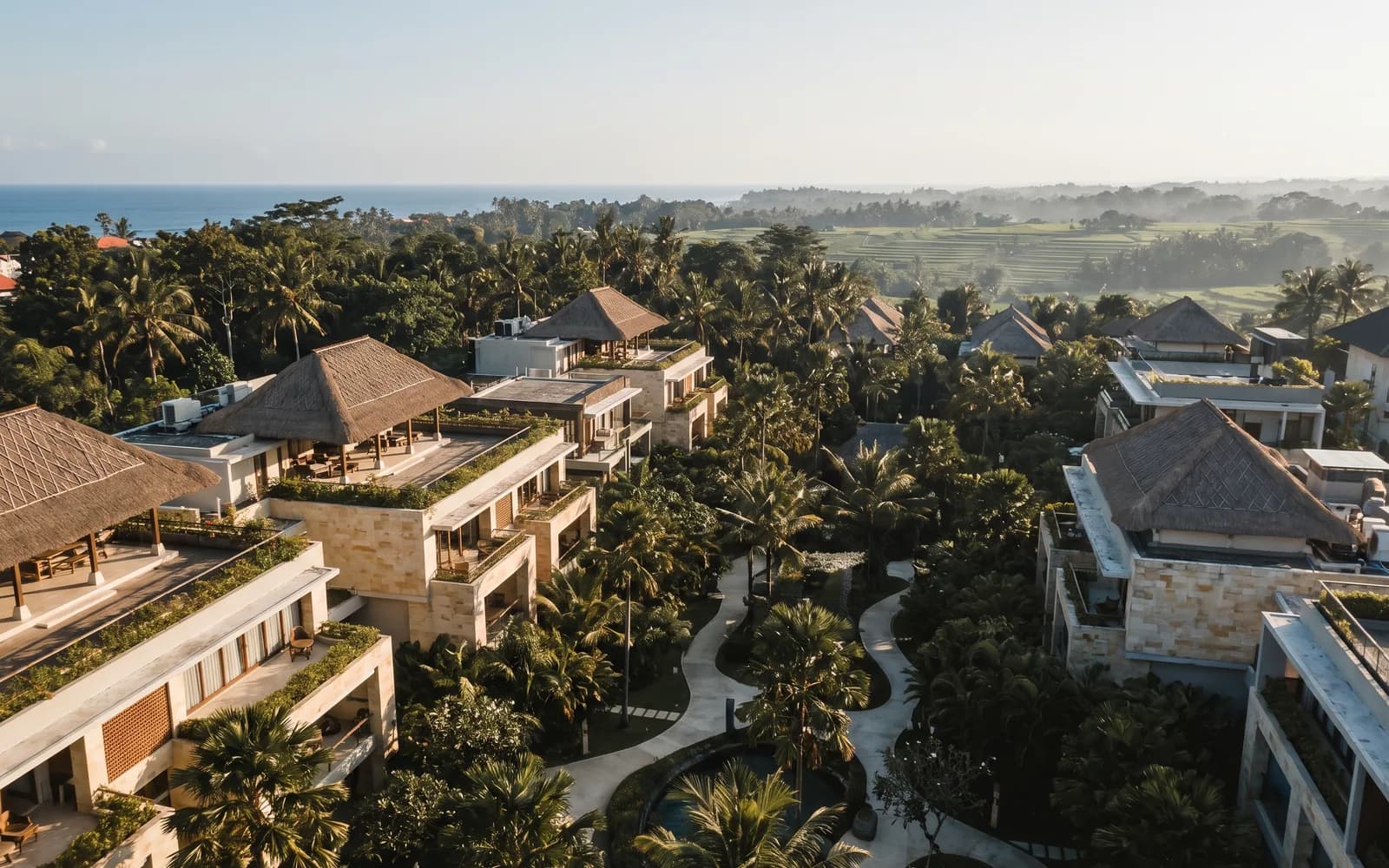 The Bali skyline in clear daytime light